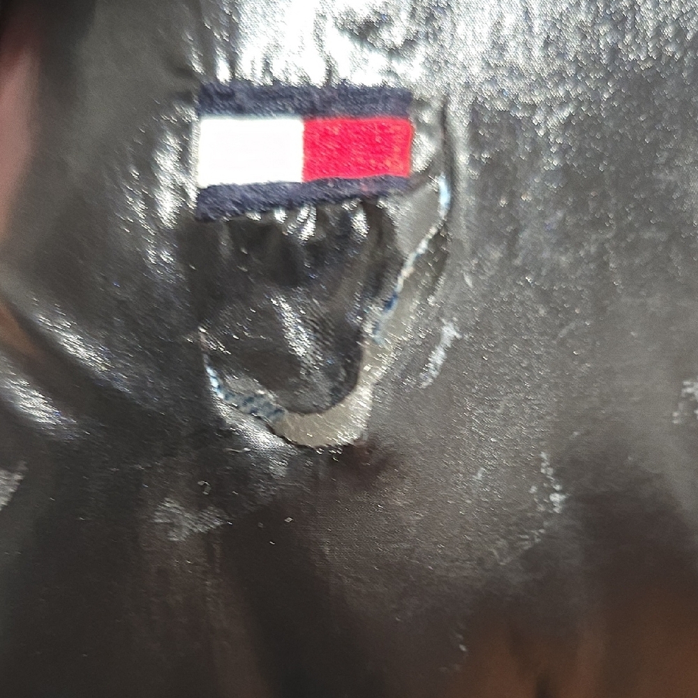 Tommy Hilfiger Shiny Black Puffer Jacket - Picture 3 of 7